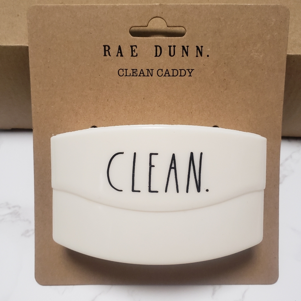 Rae Dunn CLEAN  Caddy. Kitchen. Spoon brush.